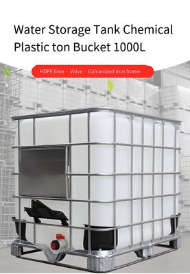 Барабанчик химического HDPE бака для хранения IBC квадратного пластиковый 1000 литров
