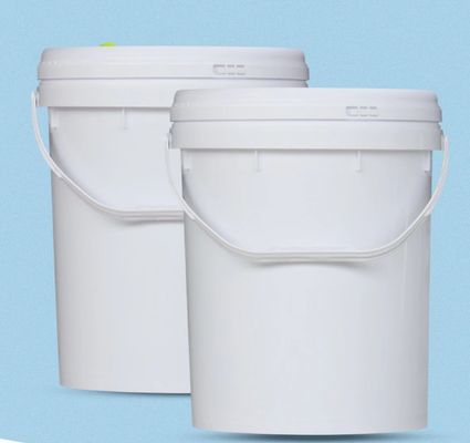Цилиндрическое белое пластиковое качество еды ведер HDPE 5 ведер краски галлона